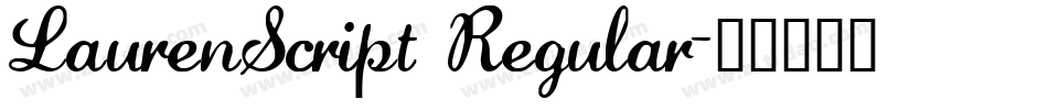 LaurenScript Regular字体转换